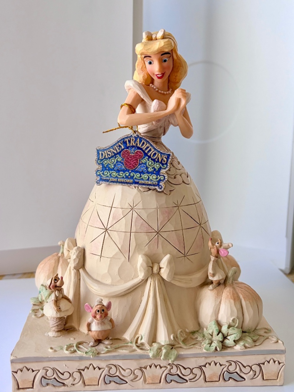 Jim Shore Darling Dreamer Cinderella White Woodland NIB